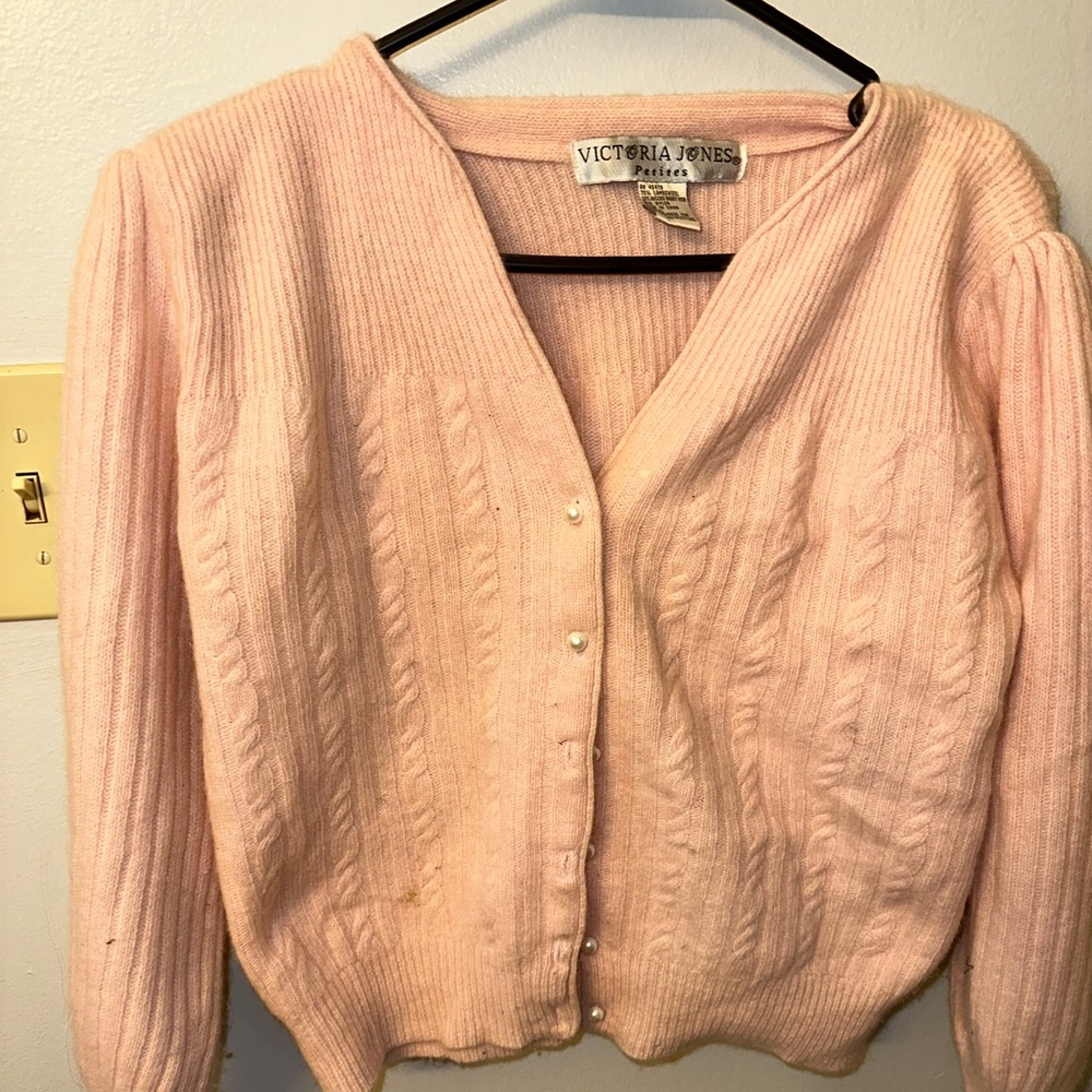 Victoria Jones Petites 1980s soft knit wool cardigan